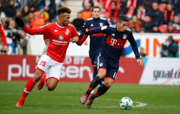 James llegó a cuatro goles con le Bayern en la Bundesliga