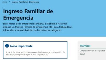 Bono ANSES: inscripción y cronograma si no tengo CBU para cobrar el IFE