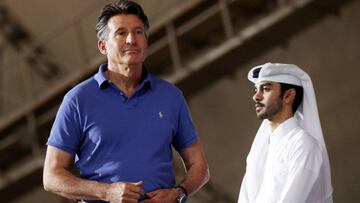 El presidente de World Athletics, Sebastian Coe, durante los Mundiales de Atletismo de Doha 2019.