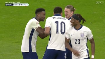 La ‘pelea’ Gallagher-Bellingham en el 3-0 de Inglaterra