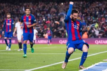 Messi celebra el 3-0.