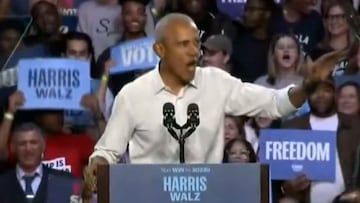 Obama steals the show: former President raps Eminem's 'Lose Yourself' at Detroit rally for Kamala Harris