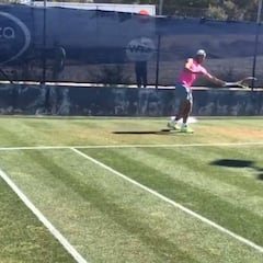 Nadal ya prepara Wimbledon sobre la hierba de Mallorca