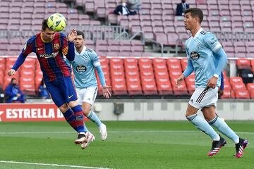 1-0. Leo Messi marca el primer gol.