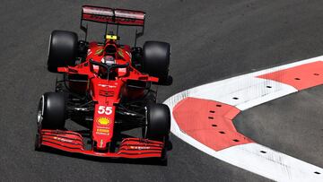 Carlos Sainz (Ferrari SF21). Bakú, Azerbaiyán. F1 2021.