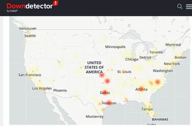 Which cellphone carriers are reporting the greatest number of outages?