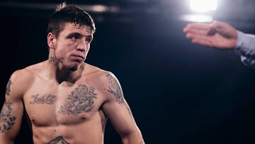 Kerman Lejarraga en su último combate ante Koba Karkashadze.