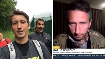 El tenista ucraniano Sergiy Stakhovsky, tras un entrenamiento con Roger Federer y despu&eacute;s de enrolarse en el ej&eacute;rcito de Ucrania para combatir ante Rusia.