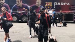 Neymar llega a Washington con el resto de sus compañeros