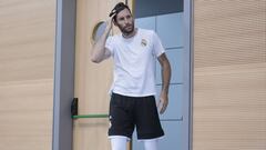 Rudy Fern&aacute;ndez, alero del Real Madrid, durante el entrenamiento del jueves 13.