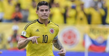 James in action for Colombia