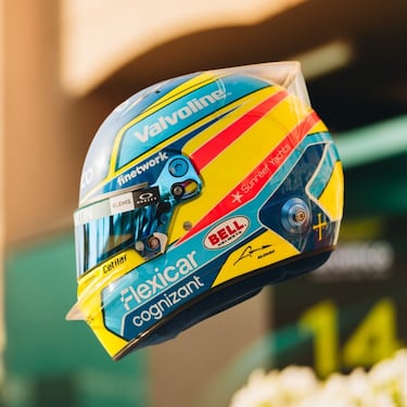 Así será el casco de Fernando Alonso para esta temporada 2026.