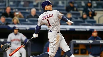 Carlos Correa inició su carrera en 2015 cuando apenas tenía 20 años de edad. Con 1,760 apariciones al plato y 1,542 al bat, el shortstop ha conectado 443 hits en sus 405 partidos con los Astros.