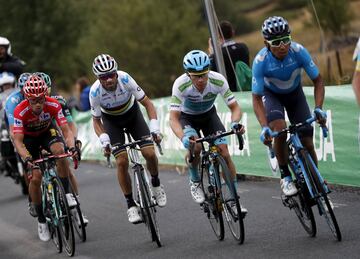 Roglic, Valverde, Miguel Ángel López y Nairo Quintana.