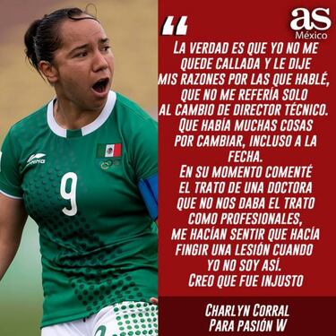 Charlyn Corral no jugaría en el América mientras esté Leo Cuellar