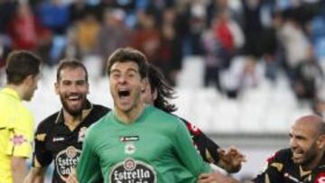 <b>VARAPALO. </b>Aranzubía le dio vida al Depor el año pasado.