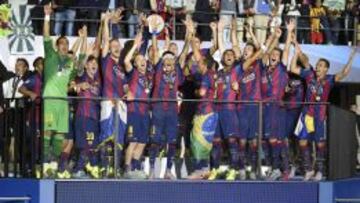 Claudio Bravo y el Barcelona celebran la quinta Champions. 