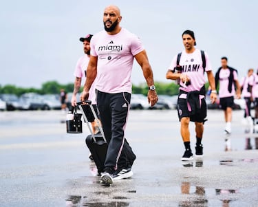 Aunque la MLS no le permite estar en el terreno de juego, Cheuko viaja como uno más de la plantilla del Inter Miami.