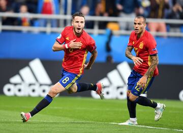 0-1. Saúl Ñíguez celebró el primer gol.