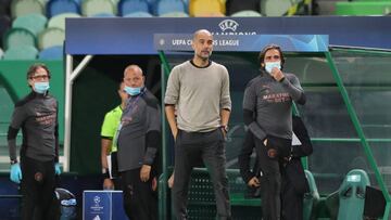 Soccer Football - Champions League Quarter Final - Manchester City v Olympique Lyonnais - Jose Alvalade Stadium, Lisbon, Portugal - August 15, 2020   Manchester City manager Pep Guardiola after the match, as play resumes behind closed doors following the 