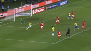 Todo esto tuvo que hacer Brasil para batir a Vigouroux: ¡casi evita el primer gol!