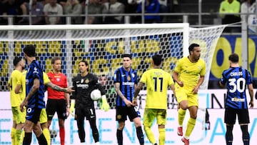 Pedro Rodr¨ªguez celebra el 1-1 anotado ante el Inter durante el partido disputado por los nerazzurri ante el Inter.