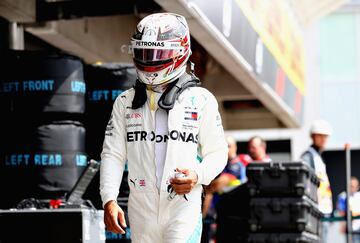Una pérdida de presión hidráulica causó el abandono de Lewis Hamilton durante la Q1 del Gran Premio de Alemania 2018.