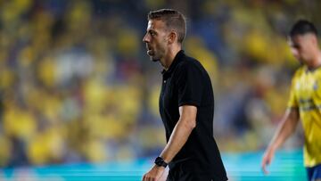 Luis García durante el partido de LaLiga Hypermotion contra el Andorra.