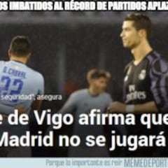 Los mejores memes de la suspensión del Celta-Real Madrid