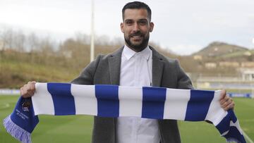 Moy&aacute;, en los campos de entrenamiento de la Real Sociedad.