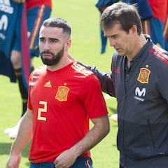 Dani Carvajal será baja ante Portugal y es duda con Irán
