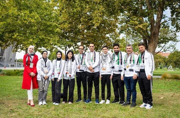 Representación de la Selección de Palestina en la Olimpiada.