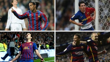 Ronaldinho, Messi, Cesc y Neymar.