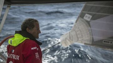 Michel, miembro de la tripulación del 'Mapfre',. en la Volvo Ocean Race.