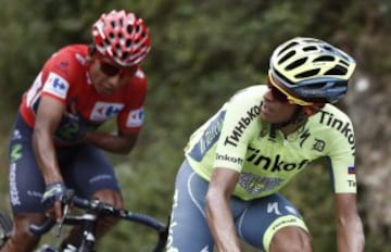 Alberto Contador y Nairo Quintana.