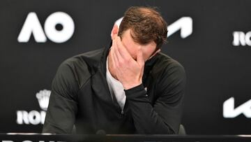 Andy Murray, en la sala de prensa del Open de Australia.