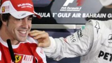 HALAGO. Alonso sigue considerando a Schumacher como el mejor piloto de la parrilla de la F1.