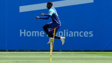 Ousmane Demb&eacute;l&eacute;, en un entrenamiento.