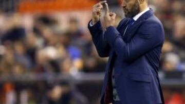 Nuno, durante el partido.