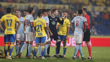 Rubén Blanco fue expulsado en Las Palmas.