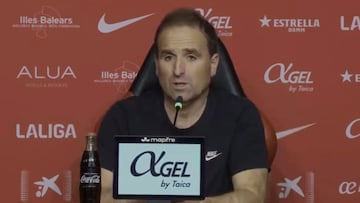 Jagoba Arrasate, entrenador del Mallorca, en rueda de prensa.
