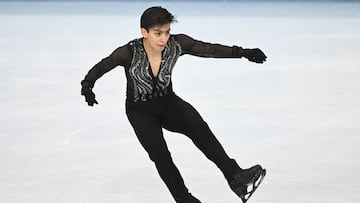 Donovan Carrillo durante su participación en los Juegos Olímpicos de Invierno Beijing 2022 en patinaje artístico.