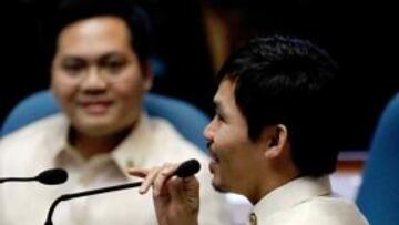 Pacquiao, en el Parlamento.