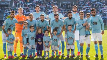 Formaci&oacute;n inicial del Celta contra el Levante en el partido disputado el 16 de febrero en Bala&iacute;dos.