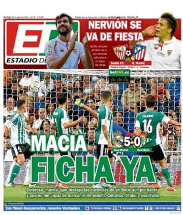 Portadas de la prensa deportiva