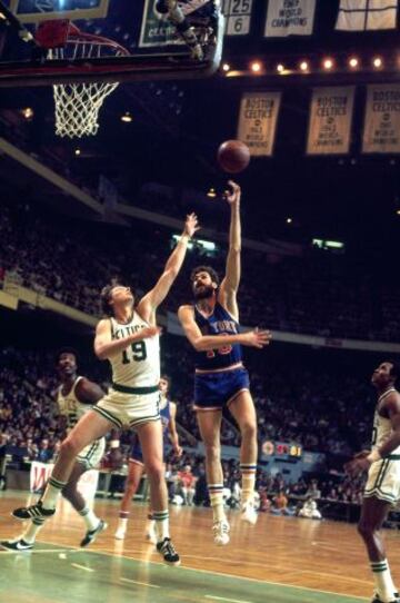 En 1974 en un partido ante los Boston Celtics.