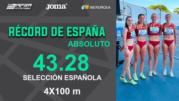 Récord de España de 4x100 femenino en Huelva