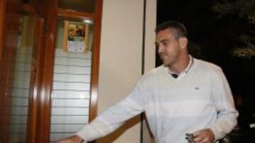 Sergio Ballesteros, durante su llegada a una cena de la plantilla del Levante esta temporada.