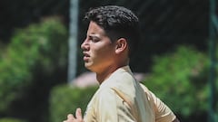 James Rodríguez, en un entrenamiento con el Sao Paulo.