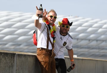 Seguidores de Alemania antes de comenzar el partido